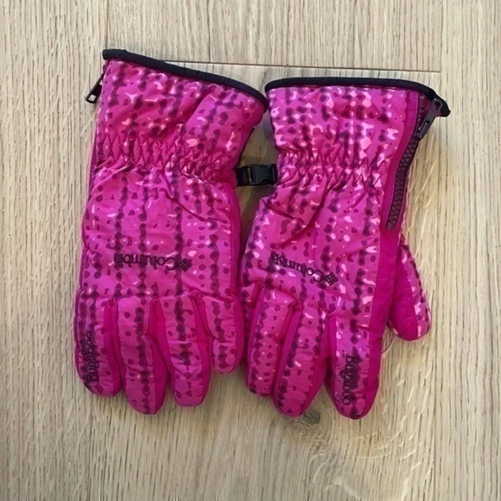 Columbia Kids Bugaboo Omni Tech Pink Ski Snow Gloves Youth Large